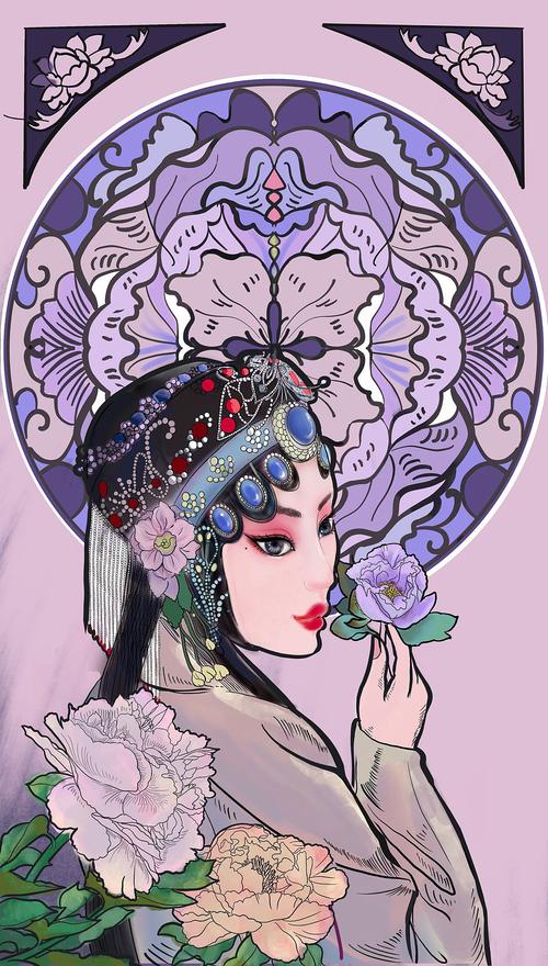 包含上海什么戏曲插画手绘最好的词条